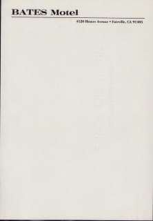 Psycho prop stationary | Piece of the Past