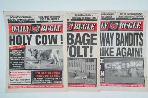 Spider-Man (2002) Lot of (3) Prop Daily Bugle Newspapers | GWS Auctions