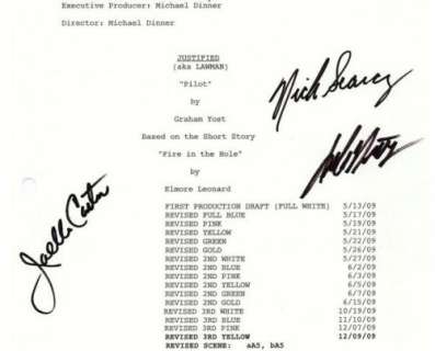 Justified | Signed Pilot Script (1 of 2) | ScreenBid