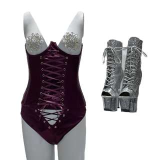 Lot #117 – Hustlers Diamond Cardi B Screen Worn Lingerie Set Pasties 2 Bracelets & Shoes Ch 4 Sc 52 53