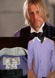 Woody Harrelson The Hunger Games Screen Worn Purple Shirt | Piece of the Past