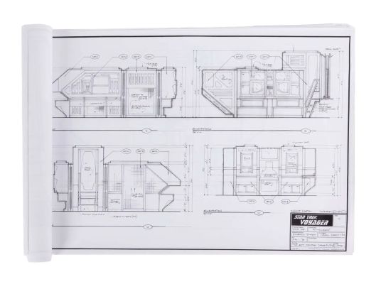 Star Trek: Voyager - Lot #417 - Delta Flyer and Other Production Blueprints