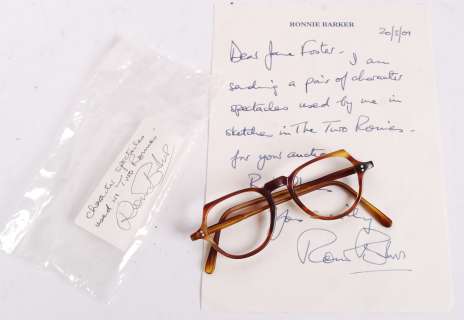 RARE TWO RONNIES RONNIE BARKER PAIR OF SPECTACLES AND LETTER | Auctioneum Ltd