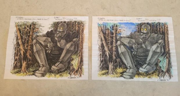 The Iron Giant Concept Art Group of 2 (Warner Brothers, 1999) ORIGINAL VINTAGE!! | eBay US