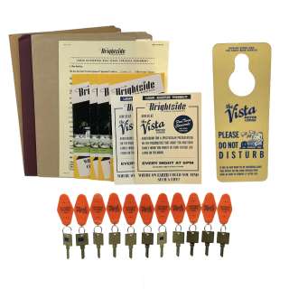 Hello Tomorrow! Misc Papers, Vista Hotel Lobby Keys, Public Vidicon Sign & Vista Do Not Disturb Sign | VIP Fan Auctions