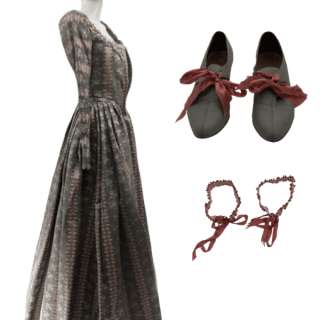 The Great Agnes’s Grace Molony Rose Patterned Bodice , Rose Patterned Skirt, Petticoat, Stockings, Shoes & Garters | VIP Fan Auctions