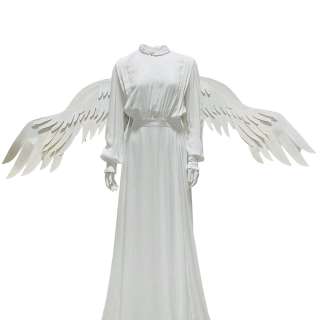 Lot #110: Beau is Afraid Orphan Angel Maev Beaty Screen Worn Stunt Dress Set & Wings Ch 1 Sc 85 & 86
