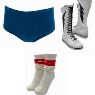 Lot #160: The Iron Claw Kerry Von Erich Screen Worn Stunt Double Wrestling Trunks, Socks & Wrestling Boots