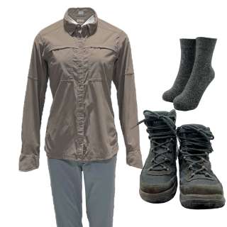 Civil War Lee Kirsten Dunst Screen Worn Shirt, Pants, Socks & Boots Ch 1 Sc 1 | VIP Fan Auctions