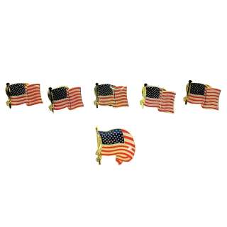 Civil War President Nick Offerman Production Worn 5 American Flag Pins & Wavy American Flag Pin | VIP Fan Auctions