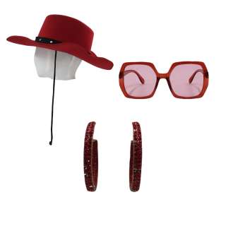 Saltburn Venetia Catton (Alison Oliver) Screen Worn Earrings, Sunglasses & Cowboy Hat Ch 5 Sc 79pt1 | VIP Fan Auctions