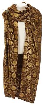 Lot 592 - Colin Farrell "Alexander" gold brocade cape and clasp from Alexander.