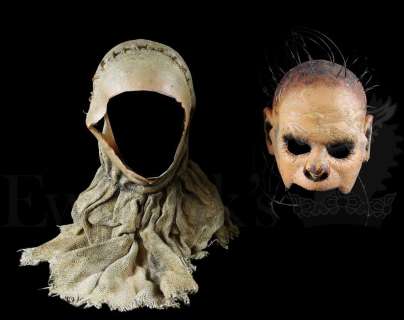 Lot 280 - † Wicked (2000‘s) A Flying Monkey mask and Scarecrow Cowl from the long running hit Stage Musical ba