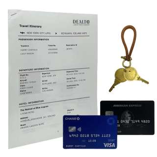 Materialists Harry (Pedro Pascal) Production Used Credit Card, Travel Itinerary & Keys | VIP Fan Auctions