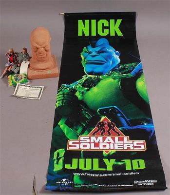 "SMALL SOLDIERS" - PROP DOLLS, PROP MOLD FOR MASK AND VINYL MOVIE POSTER | Apple Tree Auction Center