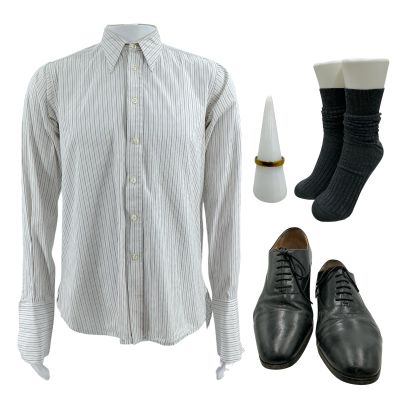 Hedda Professor Dunbar Screen Worn Shirt, Ring, Socks & Shoes Ch 1 Sc Multiple | VIP Fan Auctions