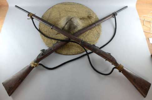 The Four Feathers (2002) Two prop rifles & a shield used in the film by the Mahdi, all made… | Ewbank’s