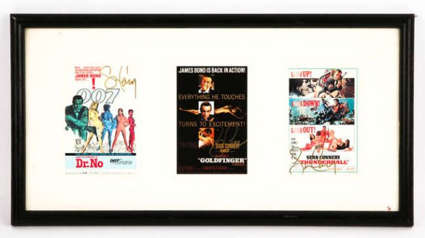 Lot 2369 - James Bond 007 - three small photograph prints of James Bond posters comprising; Dr No (1962),… | Ewbank’s
