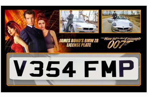 James Bond: The World Is Not Enough BMW Z8 License Plate | The Prop Block