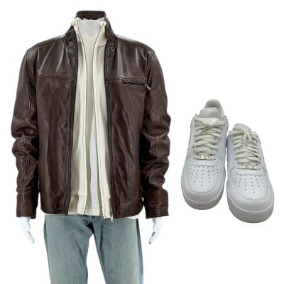 Lot 7: Relationship Goals Jarrett Roy Screen Worn Jacket, Sweater, T-Shirt, Pants & Sneakers Ch 3 Sc 31 | VIP Fan Auctions