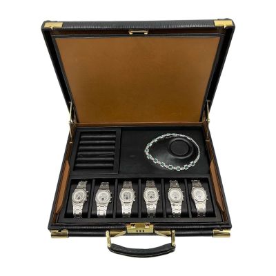 Crime 101 Lou Screen Used Briefcase W/ (6) Prop Watches & Necklace | VIP Fan Auctions