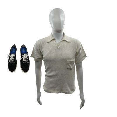 Lot 23: Marty Supreme Endo Sato Screen Worn Shirt, Tank Top & Sneakers Ch 5 Sc 184-191 | VIP Fan Auctions