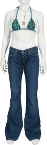 Ashley Scott "Amanda" (2) Piece Costume and Necklace from Into the Blue (Columbia, 2002). | Heritage