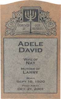 Curb Your Enthusiasm (HBO® Original, 2000-2024), Tombstone of Larry David‘s Mother, Adele David From Season 7 Episode 7: "The Black Swan".
