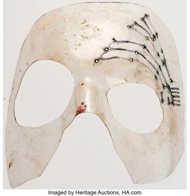 Star Trek Franchise (Paramount TV, 1966-Present), Robert Beltran "First Officer Chakotay" Face Stencil and Clayton Rohner "Admiral Mark Jameson" Test Prosthetic Headpiece on Mount.