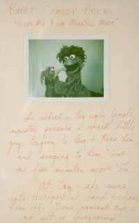 Lot 1383 - A collection of 9 sheets of Jim Henson character and story ideas for The Muppet Show