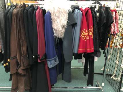 "Superhero Show" - Rack of vintage clothing - Includes medieval coats/warrior coats/roman coats & pi | Direct Liquidation