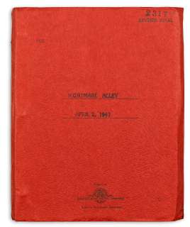 Lot 3106 - A revised final screenplay of Nightmare Alley