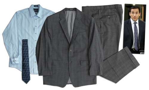 Steve Carell Screen-Worn Calvin Klein Wool Business Suit From ’’The Office’’ -- With a COA From NBC Universal | Nate Sanders