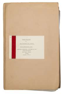 Jack Whittingham / James Bond: A copy first draft shooting script Longitude 78 West, the original film title for Thunderball, circa December - February, 1960, | Bonhams