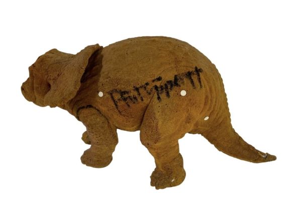 Jurassic Park (1993) - Tippett Studio Stop Motion Triceratops Reference Puppet - Signed | Hanlin Auction Service