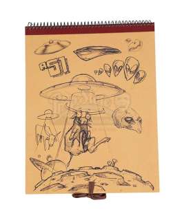 PAUL (2011) - Lot 546 - Graeme‘s (Simon Pegg) Sketch Pad