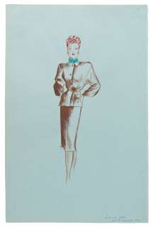 Lucille Ball Costume Sketch for 20th Century Fox | Nate Sanders