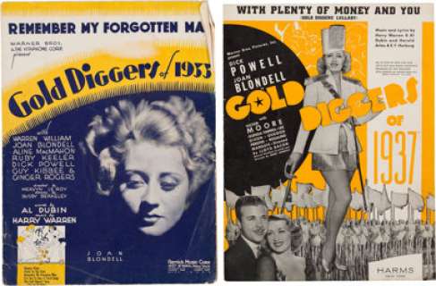 A Joan Blondell Set of Personally-Owned Pieces of Sheet Music from "Gold Diggers of 1933" and "Gold Diggers of 1937." (Total: 2 Items) | Heritage