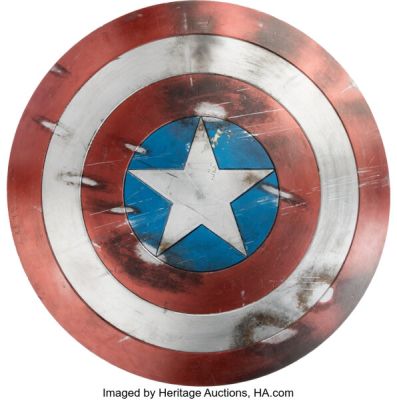 Chris Evans Captain America Signature Vibranium Shield Prop from Captain America: The First Avenger (Paramount, 2011).