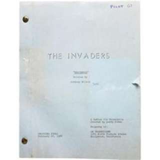 Lot 22164 - Roy Thinnes "The Invaders" Pilot Script w/Notes