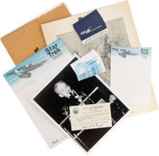 William Ware Theiss‘ Personal Sketchbooks, Birth Certificate, Star Trek Business Cards and Letterhead Other Items....