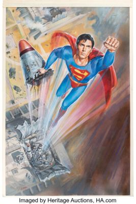Superman IV: The Quest for Peace (Warner Bros., 1987), Comp Poster Art by Dan Goozee (ca. 1987). | Heritage