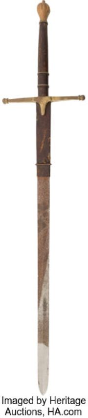 Braveheart (Paramount 1995), Mel Gibson "William Wallace" Prototype Claymore and Sheath.