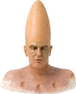Coneheads (Paramount, 1993), Dan Aykroyd "Beldar Conehead" Hawaiian Print Shirt and Master Makeup Head Appliance Sculpture. (Total: 2 Items)