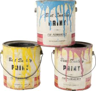 Home Alone 2: Lost in New York (TCF, 1992), Macaulay Culkin "Kevin McCallister" Group of (3) Stunt Paint Cans.