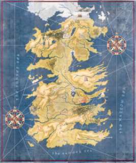 Westeros Map Room Floor Constructed of (4) Vinyl Panels from Game of Thrones (HBO® Original 2011-2019, Season 7). (Total: 4 Items) | Heritage
