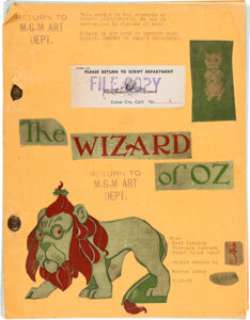 The Wizard of Oz (MGM, 1939), Mervyn LeRoy Personal Historic MGM-Art Dept. Typed Carbon Script #1, Plus Shooting and Effects Schedules, Early Edition Novel, and Transmittal Envelope. (Total: 2 Items) | Heritage