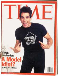 Zoolander (Paramount, 2001), Ben Stiller "Derek Zoolander" Time Magazine Prop. | Heritage