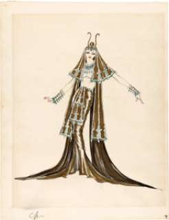 Cleopatra (Paramount, 1934), Claudette Colbert "Cleopatra" Dress Costume Sketch. | Heritage