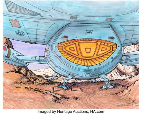 Star Trek: Voyager (Paramount, 1995-2001), Rick Sternbach Original Concept Artwork for USS Voyager Landing Footpad from Episode "The 37s". (Total: 4 Items)